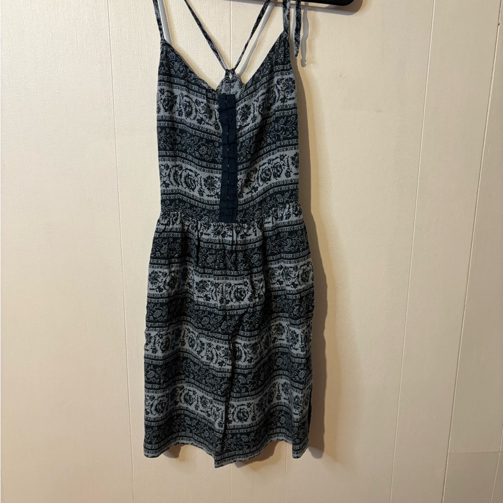 American Eagle Blue and Gray Patterned tank top